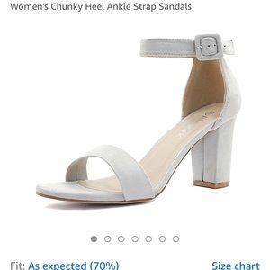 Chunky heeled sandals with ankle strap